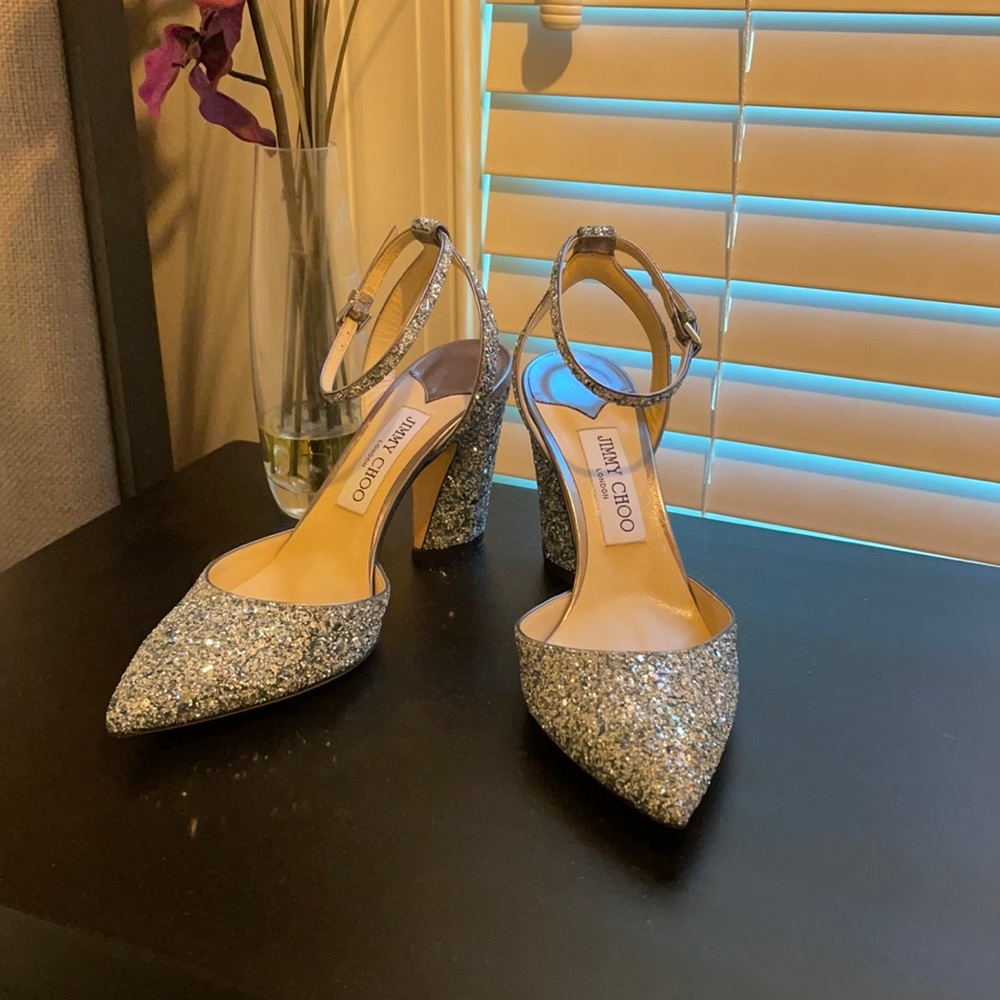 NEW Jimmy Choo Glitter Heels 8.5